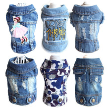 Load image into Gallery viewer, 2020 Spring Denim Dog Vest Graffiti Tassel Clothes for Small Dogs Shih Tzu Yorkshire Puppy Jeans Jacket for Chihuahua ropa perro