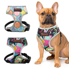 Load image into Gallery viewer, Nylon Dog Cat Harness Printed French Bulldog Harness Puppy Small Dogs Harnesses Vest for Chihuahua Yorkshire Walking Training