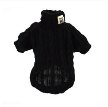 Load image into Gallery viewer, Hot selling pet high collar knitted sweater three dimensional embroidery collar label cat dog sweater dog clothing autumn winter
