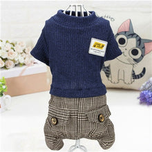 Load image into Gallery viewer, Jumpsuit For Small Dogs Chihuahua Pug Poodle Plaid Pants Hoodies Romper Clothing
