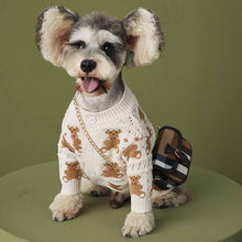 Load image into Gallery viewer, Puppy dog clothes autumn and winter new bear sweater cardigan Teddy Schnauzer Pomeranian VIP cute pet jacket
