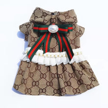 Load image into Gallery viewer, Pet Clothes  Cafe Color High Quality Fabric Teddy Chihuahua Bulldog Sweethearts Outfit Shirt Elegant Design Four Seasons Cat Dog
